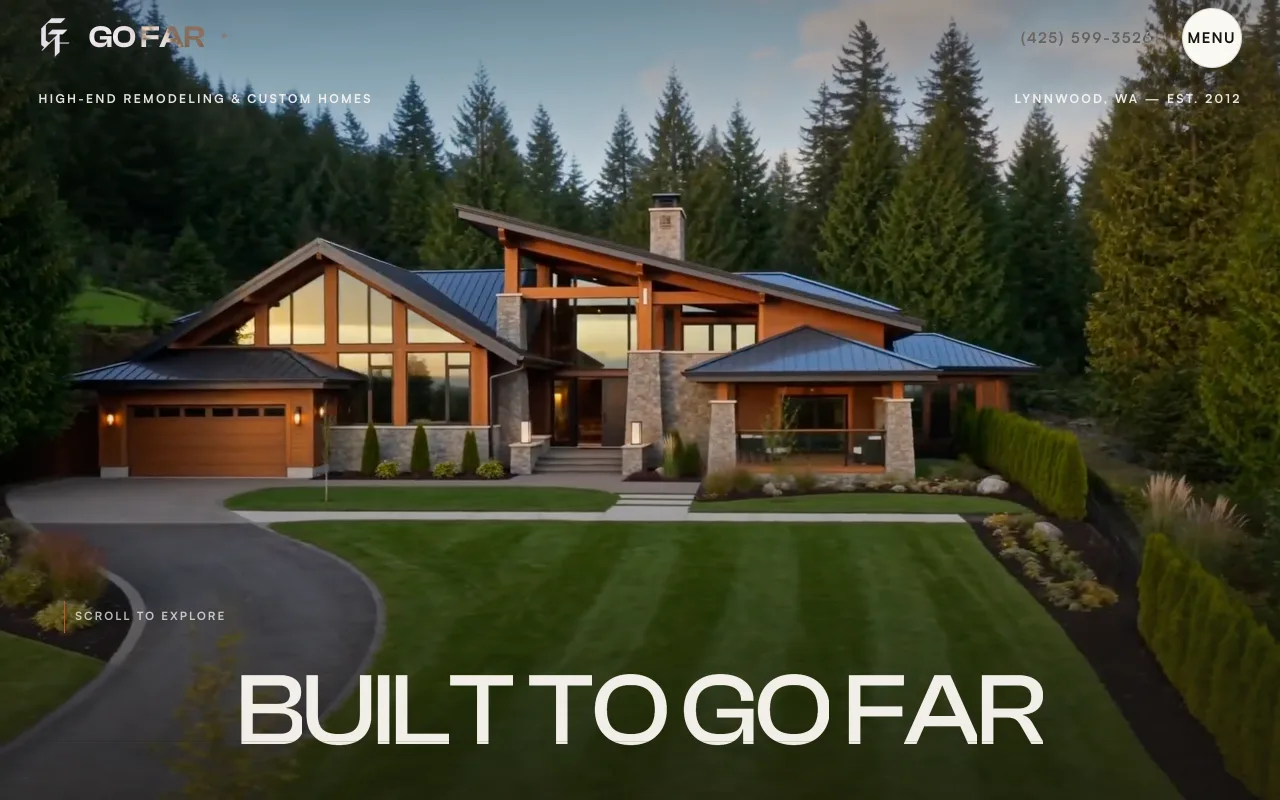 Go Far Construction — website by Unifictional
